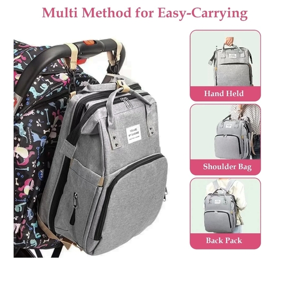 Gray Multi-Functional Men's Backpack - Picture 2 of 11